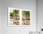 Mountain Stream Whitewash  Window View  Impression acrylique