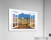Colorful Rocky Mountains Open Window View  Acrylic Print