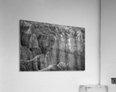Monochrome Mystique Intricate Enigmatic Maze of Badlands Canyons  Impression acrylique