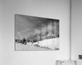 Boulder Colorado Flatirons April Snow In Black and White  Acrylic Print