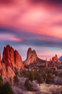 Garden Gods Sunset Sky Portrait