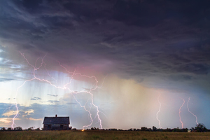Lightning On the Prairie Homestead