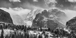 RMNP Gateway Rockies Black and White