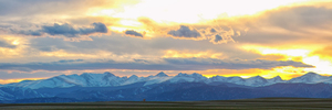 Rocky Mountain Lookout Sunset Panorama20x60