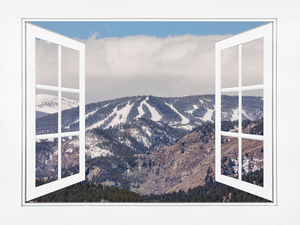 Ski Slopes Open White Picture Window View