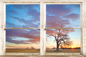 Beautiful Morning White Window Frame Art