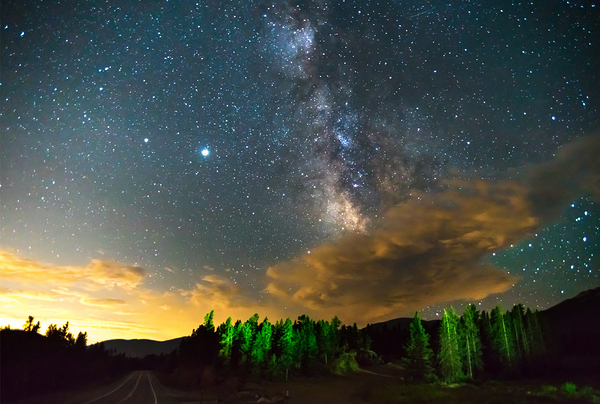 Milky Way Rising Out Of the Clouds Print