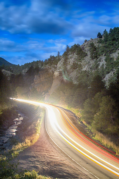 Boulder Canyon Neon Light  Print