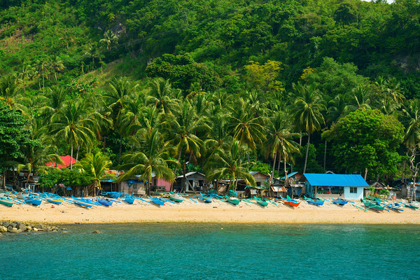 Blue Whispers of the Tropic Shore Print