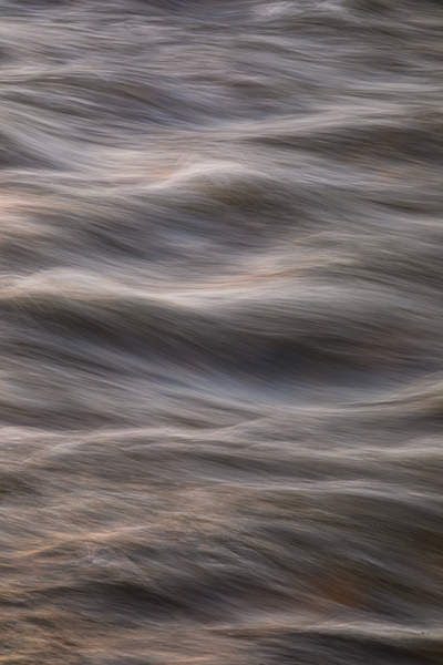 Flowing Creek Sunset Abstract Portrait Print