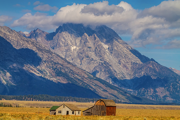 Cloud Crowned Peaks Teton Homestead Legacy Print