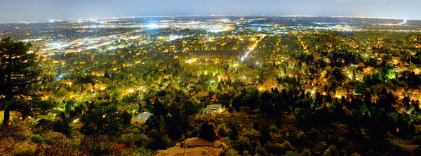 Boulder Colorado City Lights Panorama Digital Download