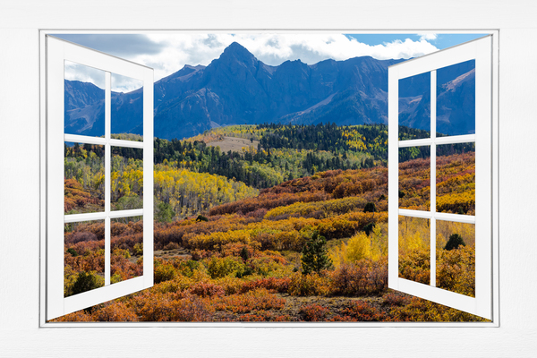 Colorful Rocky Mountains Open Window View Digital Download