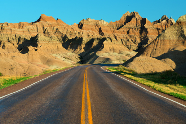 Majestic Badlands of South Dakota - A Scenic Drive of Natural Beauty Print