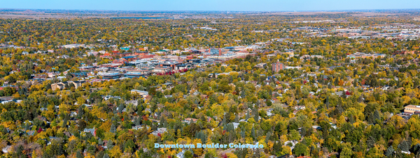 Downtown Boulder Colorado Autumn Season Panoramic Poster Digital Download