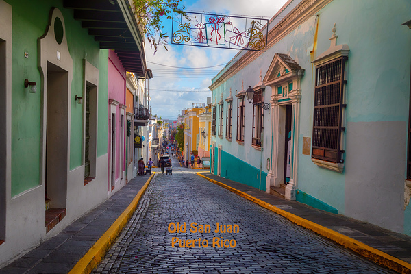 Vibrant Essence of Old San Juan Puerto Rico Poster Print