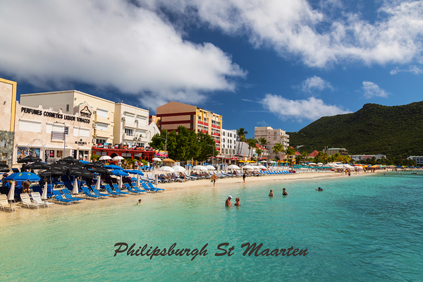 Philipsburgh St Maarten Poster Postcard Print