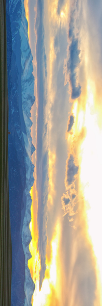 Rocky Mountain Lookout Sunset Panorama20x60 Print