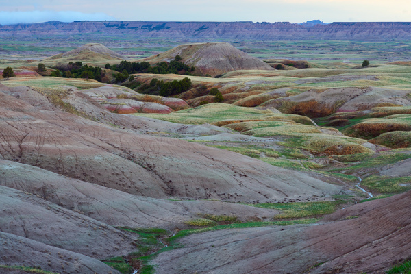 South Dakota Badlands and Colorful Morning Grasslands Digital Download