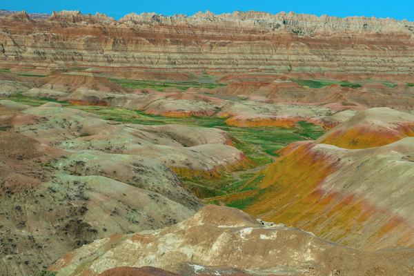 Vibrant Captivating Nature Landscape of Colorful Badlands Digital Download
