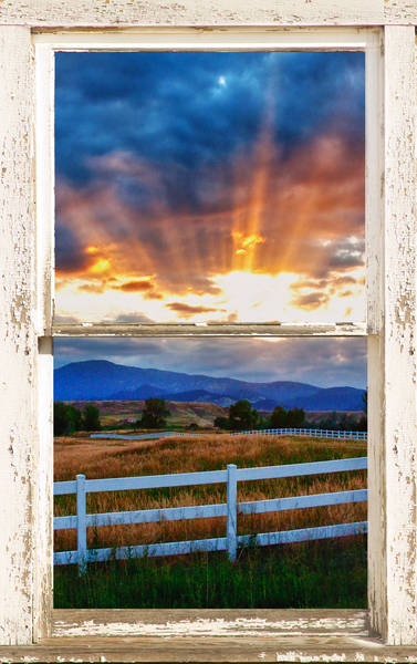Country Beams sunlight White Barn Window Digital Download