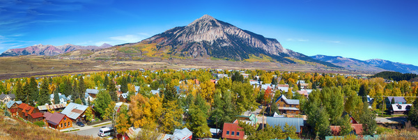 Crested Butte Town Panorama Print