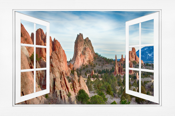 Garden of the Gods White Picture Open Window View Digital Download