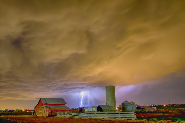 Thunderstorm Hunkering Down On Farm Digital Download