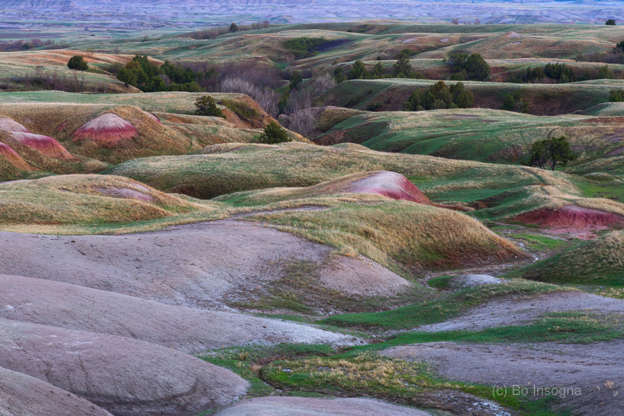 Colors of South Dakota Badlands Tuscany-Like Rolling Hills  Print