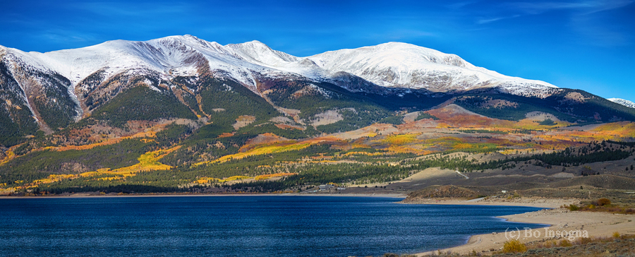 Twin Lakes Colorado Autumn Panorama  Print