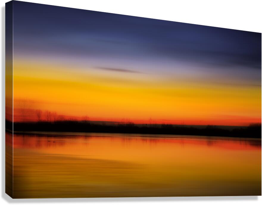 Lake Color Abstract Canvas Print