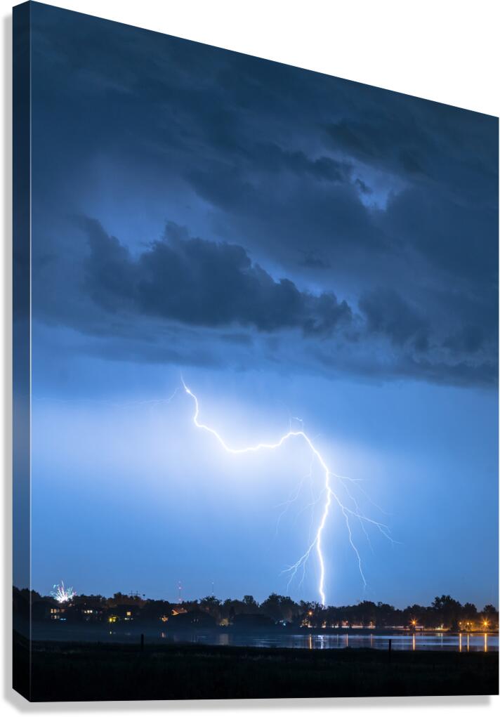 Skys Electric Vein Hooked Canvas Print