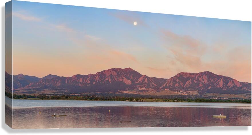 Blue Moon Front Range Boulder Sunrise Panaorama Canvas Print
