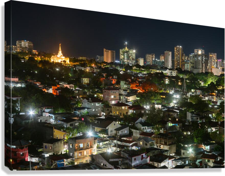 Lahug   Cebu City Night Skyline   Philippines Canvas Print