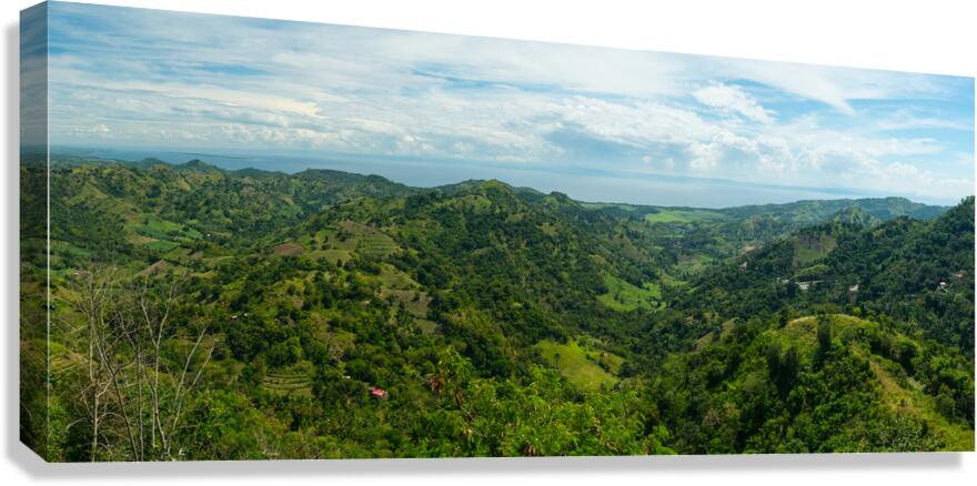 Panoramic View of Negros Oriental Mountains and Ocean to Cebu Canvas Print
