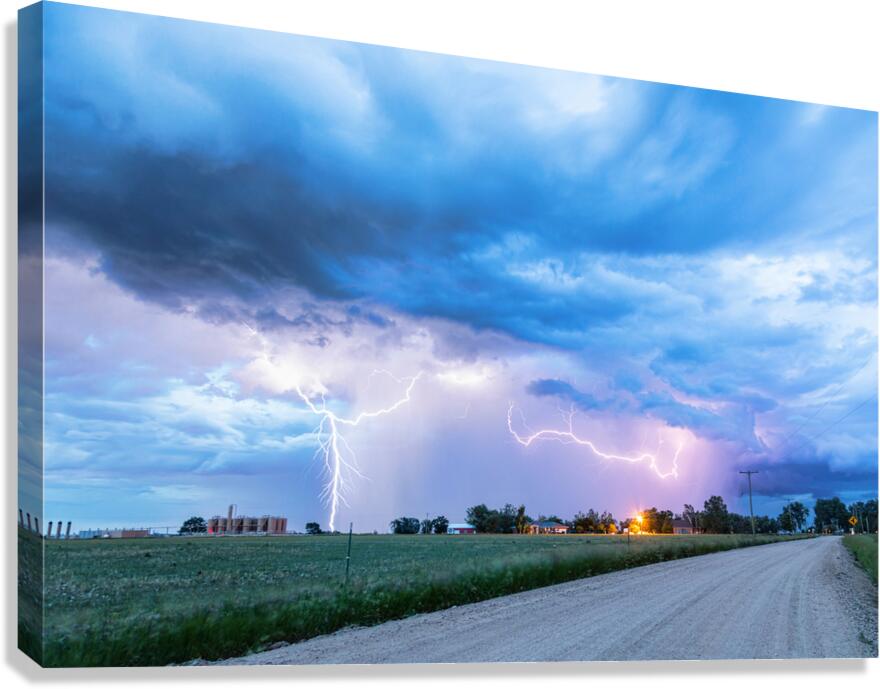 Chasing Fracking Lightning Storms Canvas Print