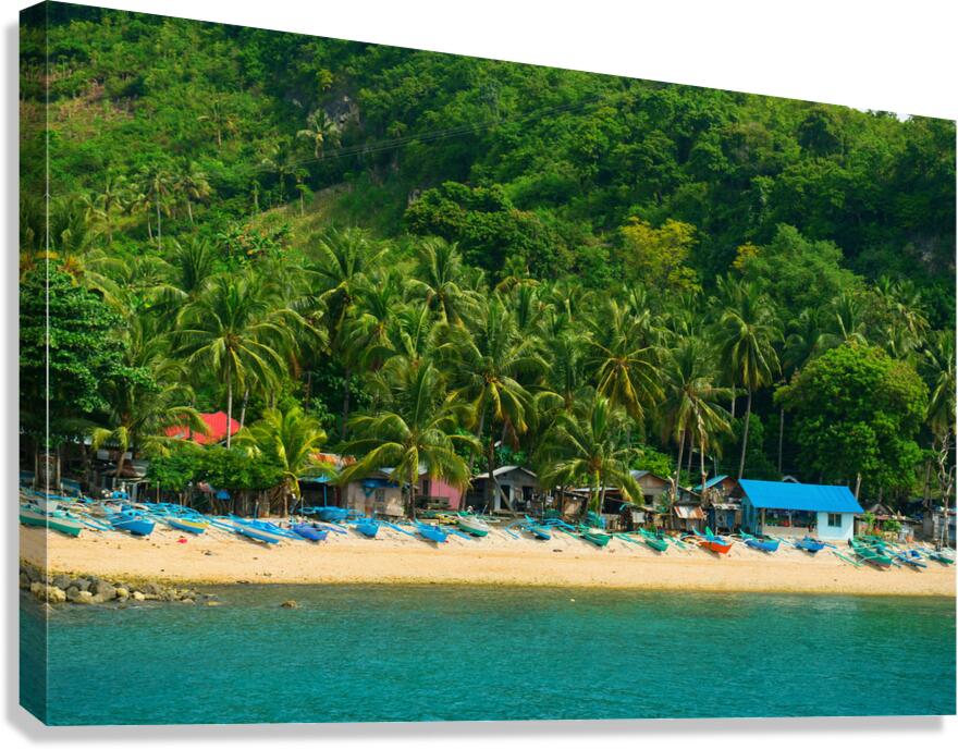 Blue Whispers of the Tropic Shore Canvas Print