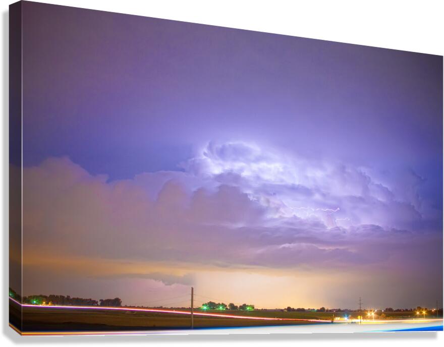 25 to 34 Intra Cloud Lightning Thunderstorm Canvas Print