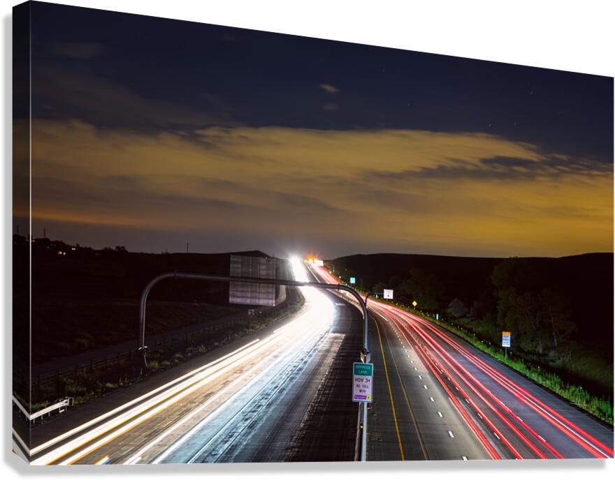Boulder To Denver Highway 36 Express Lane Canvas Print