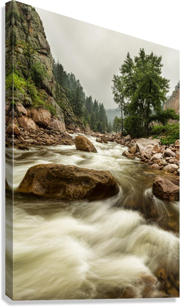 South St Vrain Canyon Portrait Boulder County Colorado Canvas Print