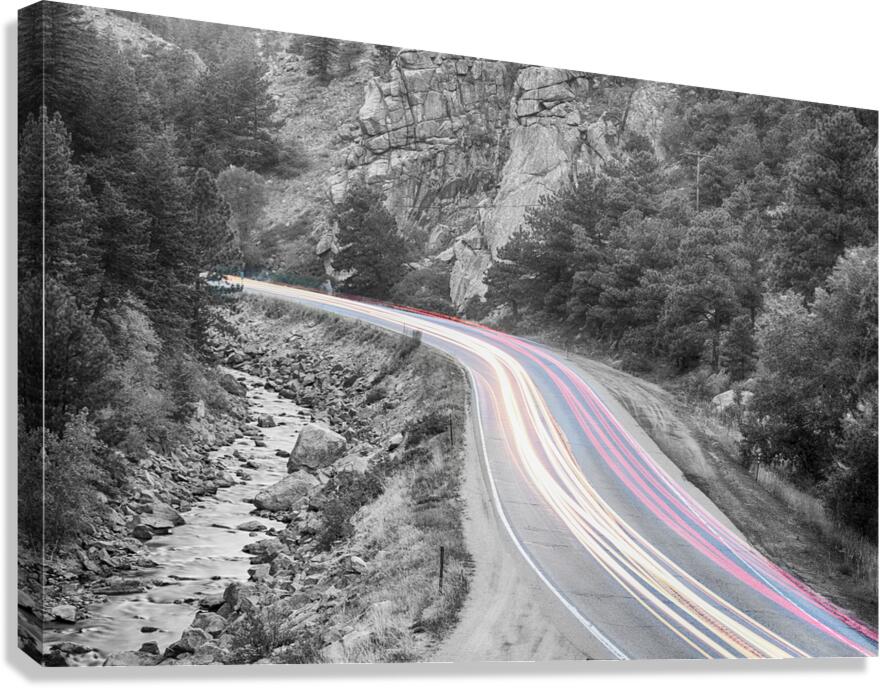 Boulder Canyon Drive and Selective Colorado Commute  Canvas Print