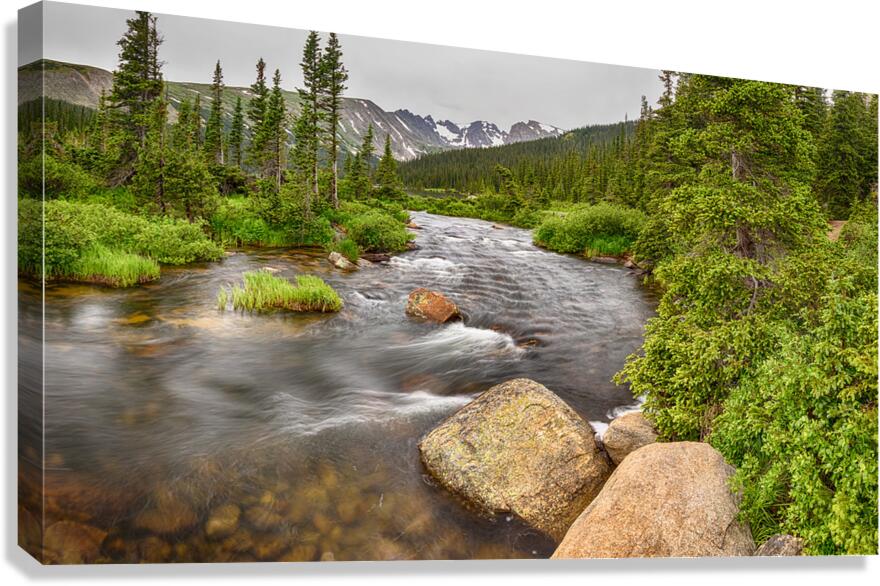 Colorado Indian Peaks Wilderness Creek Panorama Canvas Print