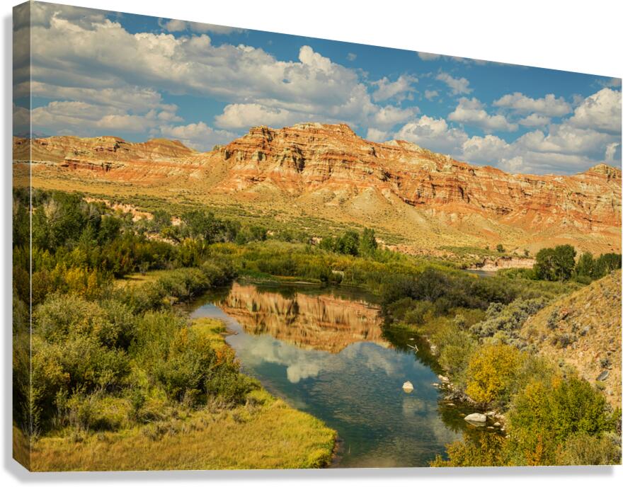 Red Rock Majesty Wind River Reflection Canvas Print