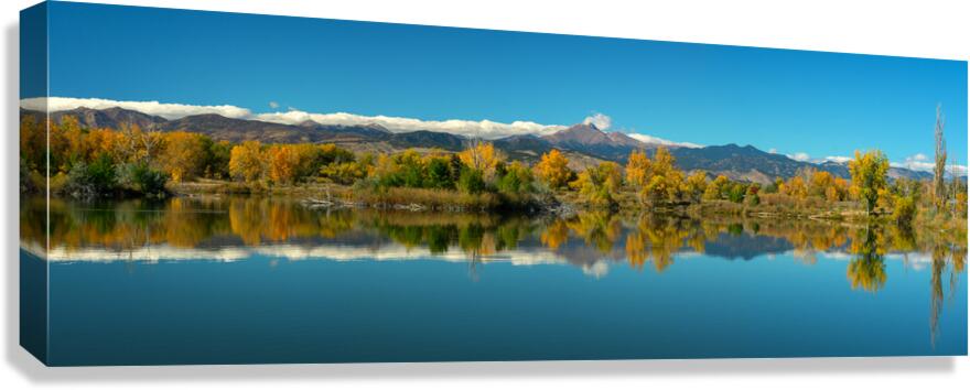 Colorado Autumn Mountain Reflections at Golden Ponds Canvas Print