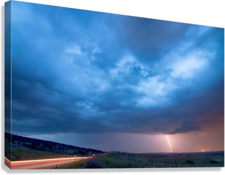 Lightning Strike Outside Lyons Colorado Canvas Print