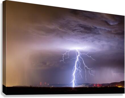 Lightning Strikes Following Rain Canvas Print