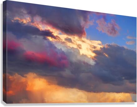 Cloudscape Sunset Touch Blue  Impression sur toile