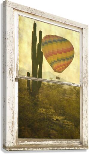 Arizona Hot Air Balloon White Window Peal View  Impression sur toile