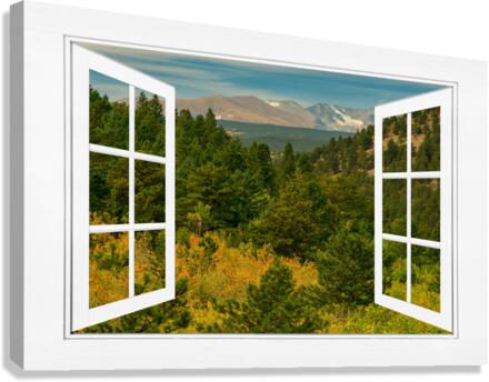 Autumn Rocky Mountain Open White Picture Wind Canvas Print