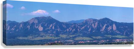Boulder Flatirons and University of Colorado Panoramic View  Canvas Print